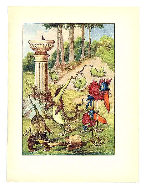 Slithy Toves illustration, (Alice's Adventures in Wonderland)