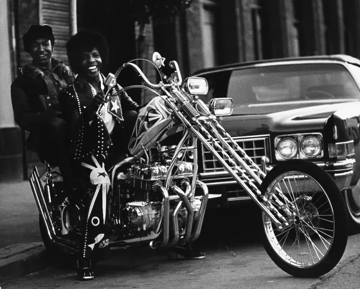 Framed Print : Sly Stone and Bubba Banks On A Motorcylce Framed Print : Sly Stone and Bubba Banks On A Motorcylce