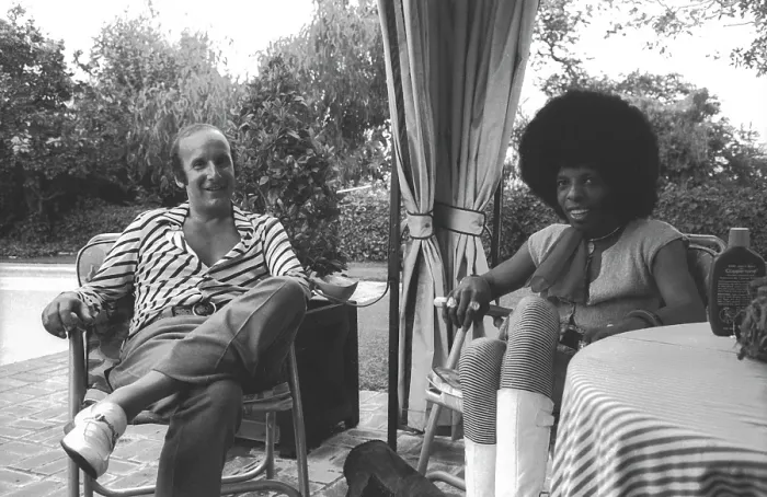 Framed Print : Sly Stone And Clive Davis Portrait Session Framed Print : Sly Stone And Clive Davis Portrait Session