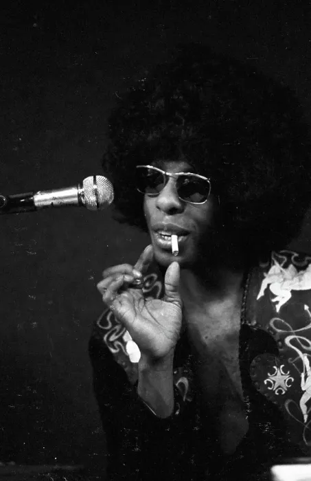 Framed Print : Sly Stone On The Mic Framed Print : Sly Stone On The Mic
