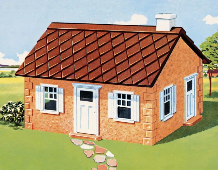 Framed Print : Smal Orange House Framed Print : Smal Orange House