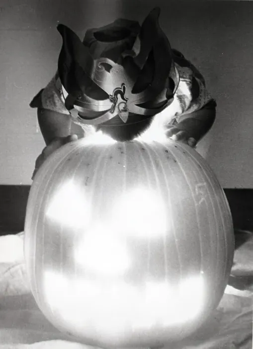 Framed Print : Small Child Stares In To Head Of Pumpkin Framed Print : Small Child Stares In To Head Of Pumpkin