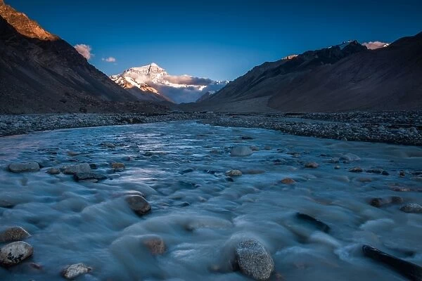 Small creek melting from mount Everest