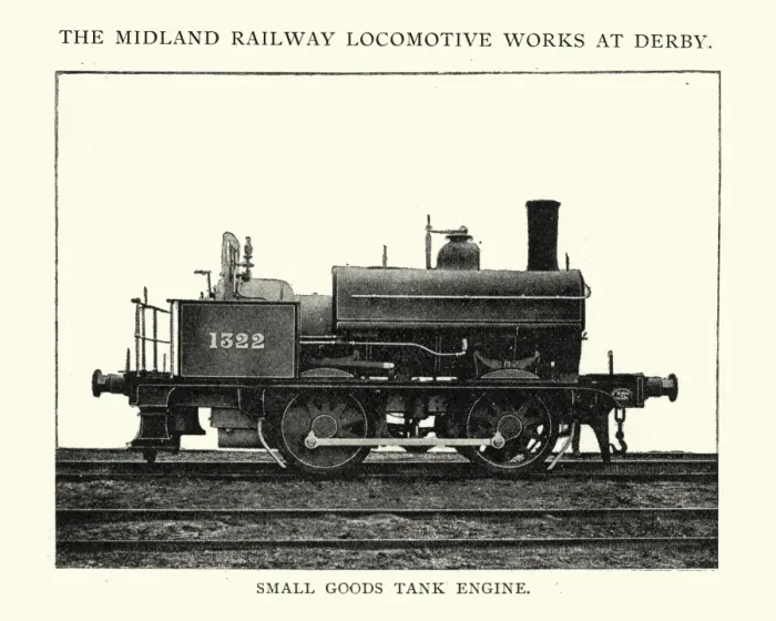 Framed Print : Small goods tank engine steam train, 1892 Framed Print : Small goods tank engine steam train, 1892
