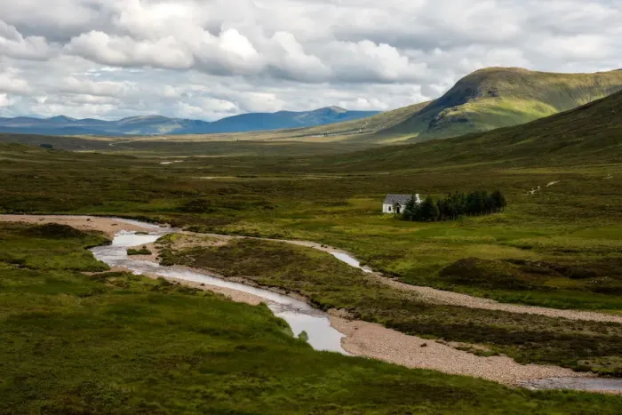 Framed Print : A small house at Glencoe, Highland Framed Print : A small house at Glencoe, Highland