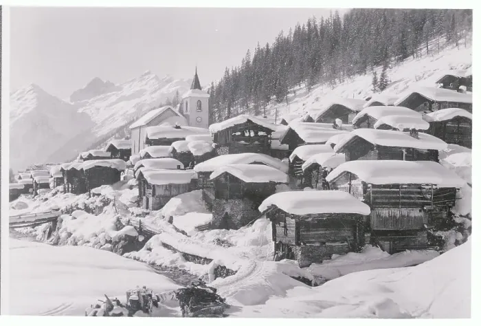 Framed Print : Small Houses in The Loetschen Valley
