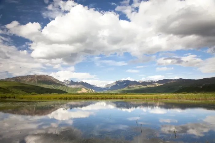 Framed Print : Small lake, Alaska Range mountain range, Alaska, United States Framed Print : Small lake, Alaska Range mountain range, Alaska, United States