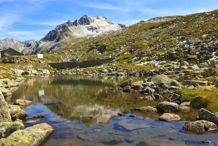Framed Print : Small lake on the Pfitscherjoch, Province of South Tyrol, Italy Framed Print : Small lake on the Pfitscherjoch, Province of South Tyrol, Italy