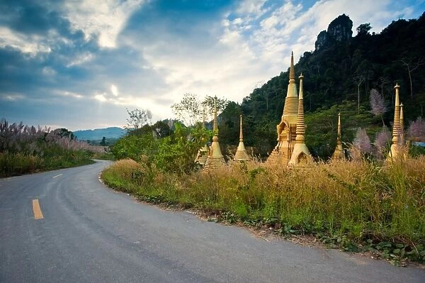 The small pagodas at Tham Sakoen National Park