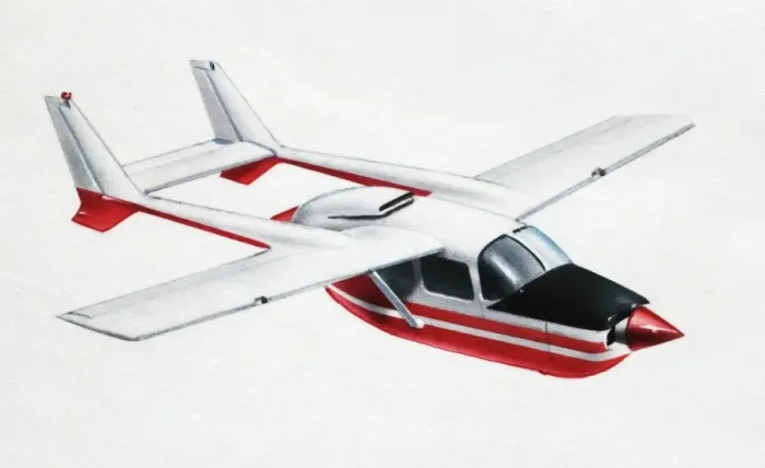 Framed Print : Small red and white aeroplane, side view Framed Print : Small red and white aeroplane, side view