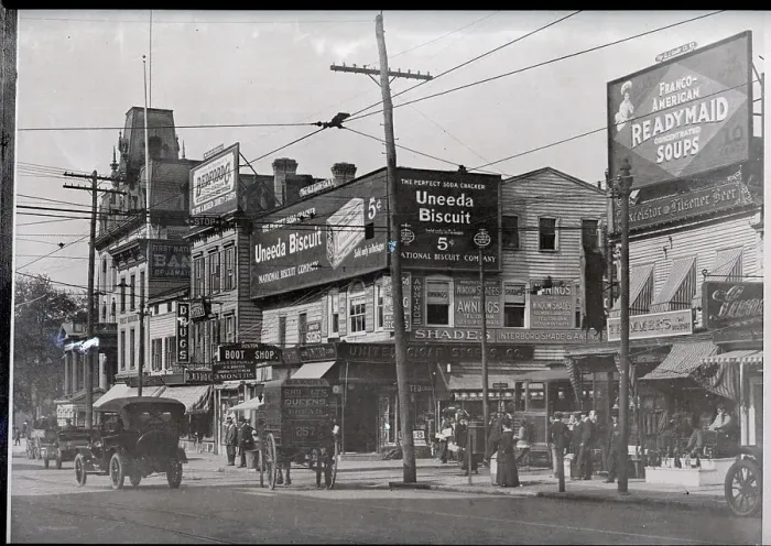 Framed Print : Small Town Main St / Pre-Wwi Long Island Framed Print : Small Town Main St / Pre-Wwi Long Island