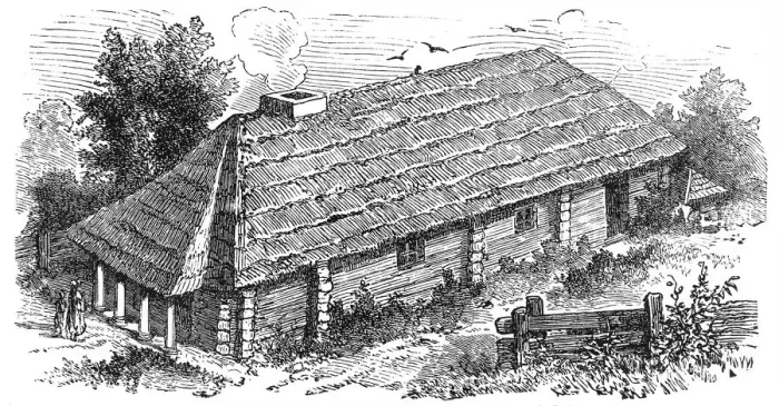 Framed Print : Small village house