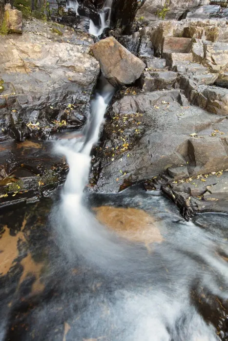 Framed Print : Small waterfall landscape with long exposure high in river - Dullstroom South Africa