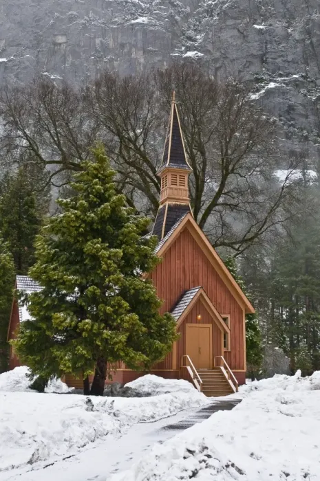 Framed Print : Small wooden church in winter Framed Print : Small wooden church in winter