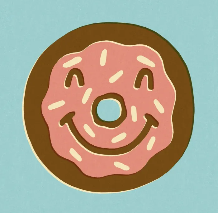 Framed Print : Smiling Doughnut Framed Print : Smiling Doughnut