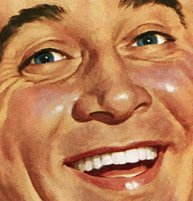 Framed Print : Smiling Mans Face Framed Print : Smiling Mans Face