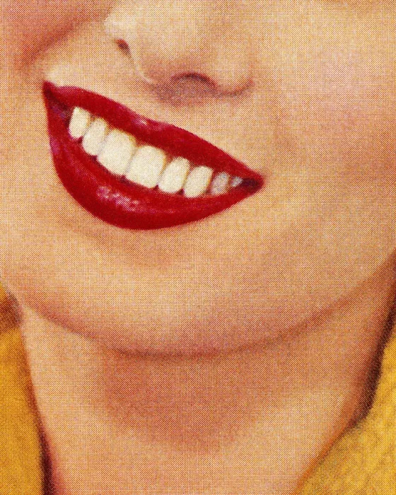 Framed Print : Smiling Woman Wearing Red Lipstick Framed Print : Smiling Woman Wearing Red Lipstick
