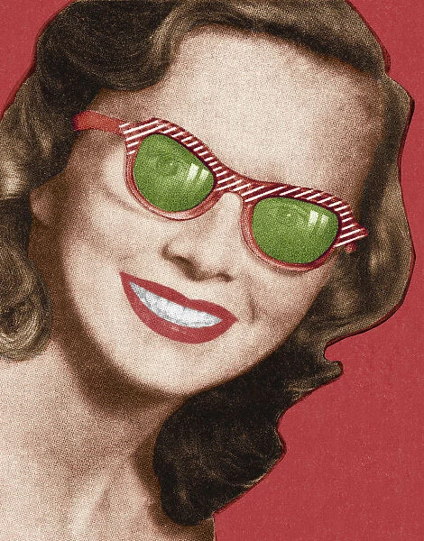 Smiling Woman Wearing Sunglasses