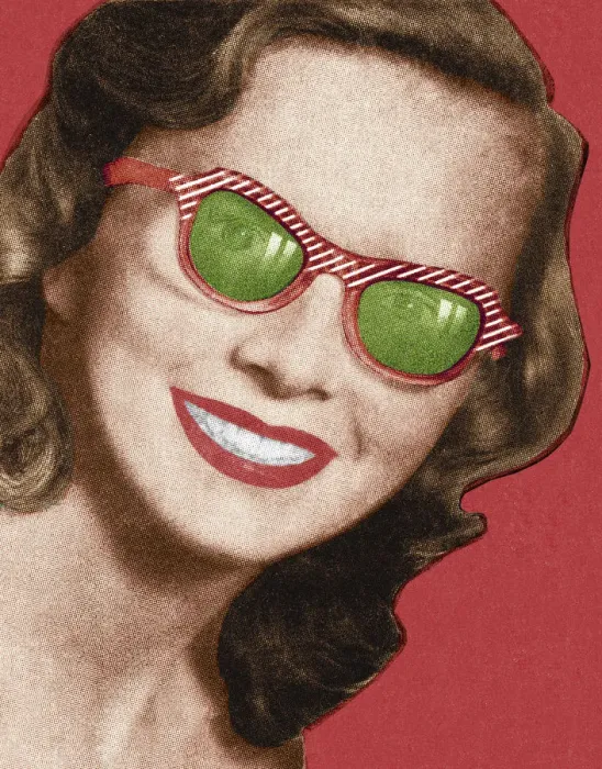 Framed Print : Smiling Woman Wearing Sunglasses Framed Print : Smiling Woman Wearing Sunglasses