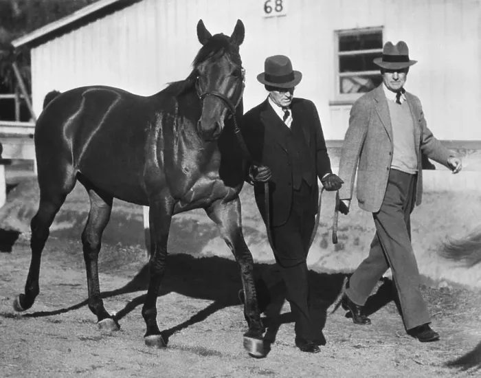 Framed Print : Smith and Howard Walking Seabiscuit Framed Print : Smith and Howard Walking Seabiscuit
