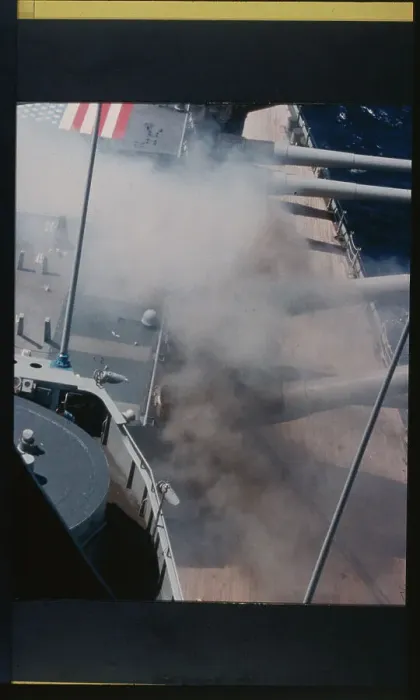 Framed Print : Smoke Pouring Out from Turret Framed Print : Smoke Pouring Out from Turret