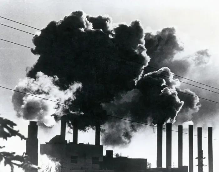 Framed Print : Smokestacks Emitting Smoke Framed Print : Smokestacks Emitting Smoke
