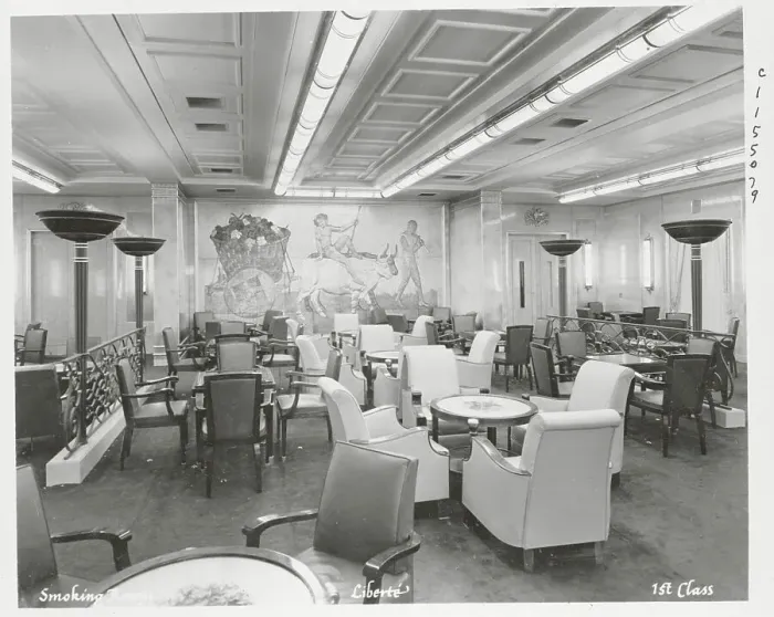 Framed Print : Smoking Room of S.S. Liberte Framed Print : Smoking Room of S.S. Liberte