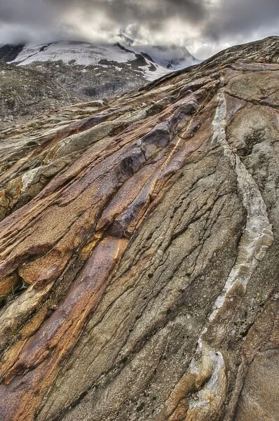 Smoothed rocks at the Schlatenkees glacier, Felber Tauern, Nationalpark Hohe Tauern national park, Tyrol, Austria, Europe