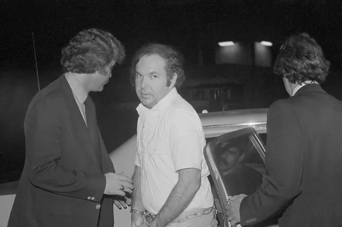 Framed Print : Smuggling Suspect Stanley Rifkin in Police Custody Framed Print : Smuggling Suspect Stanley Rifkin in Police Custody