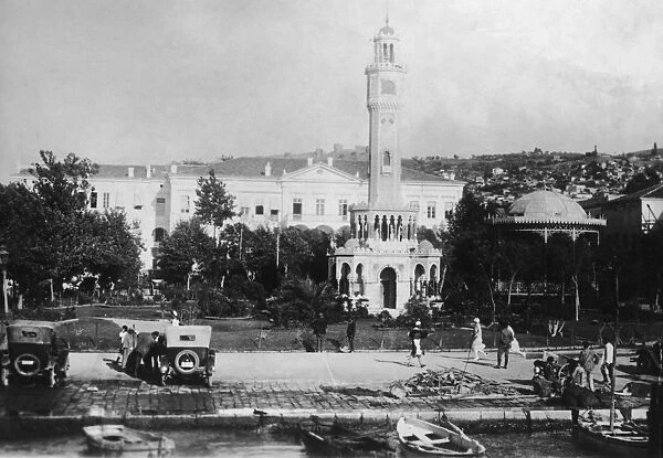 Smyrna. Government buildings in Smyrna (modern Izmir) in eastern Turkey, circa 1920