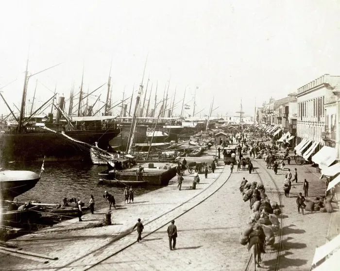 Framed Print : Smyrna, today's Izmir, the gate and quays, 1870, Turkey, Historical, digitally restored reproduction from a 19th century original Framed Print : Smyrna, today's Izmir, the gate and quays, 1870, Turkey, Historical, digitally restored reproduction from a 19th century original