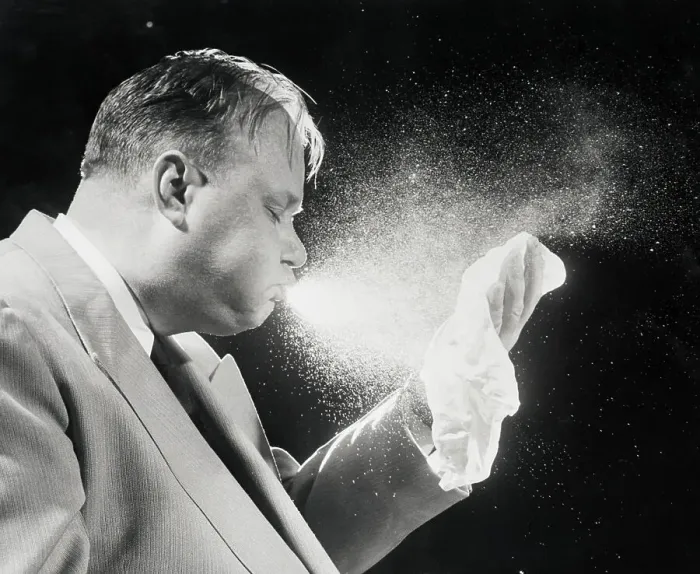 Framed Print : Sneeze Caught by Stroboscopic Unit