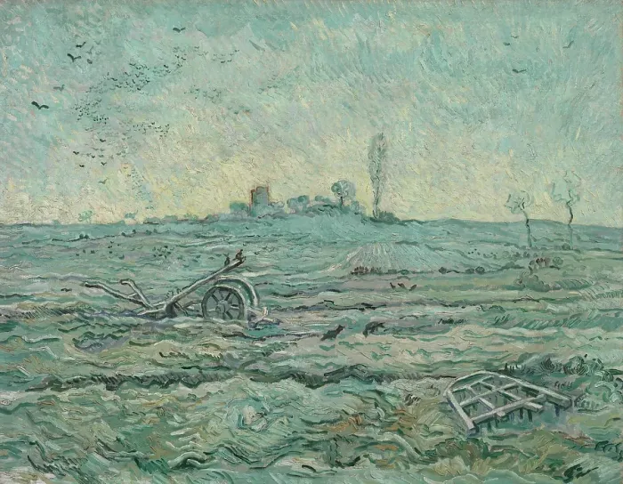 Framed Print : Snow-Covered Field With A Harrow (After Millet) Framed Print : Snow-Covered Field With A Harrow (After Millet)