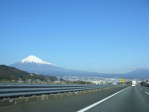 Snow-covered mountain Fuji
