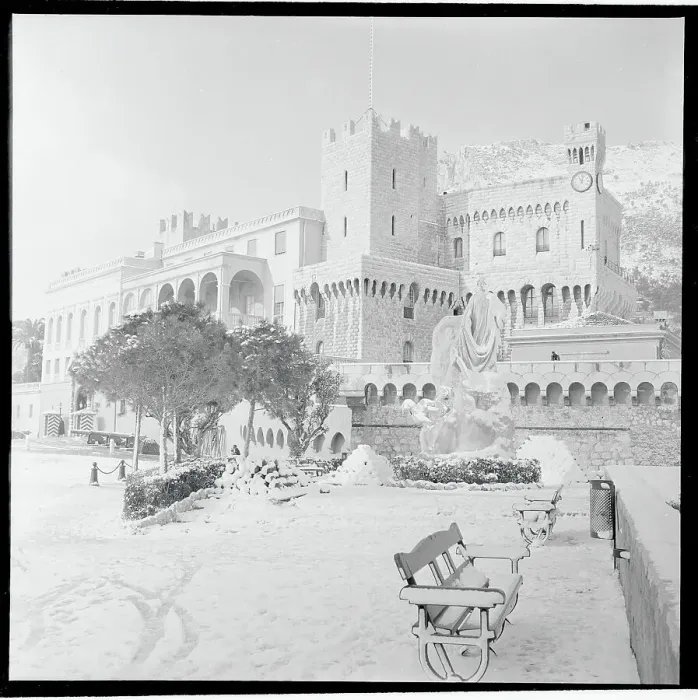 Framed Print : Snow Covering Prince Rainier's Palace Framed Print : Snow Covering Prince Rainier's Palace