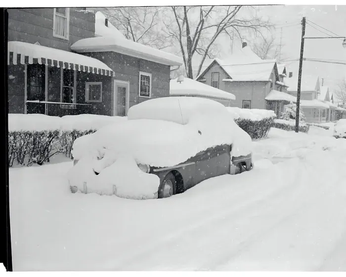 Framed Print : Snow Falling Onto a Car Framed Print : Snow Falling Onto a Car