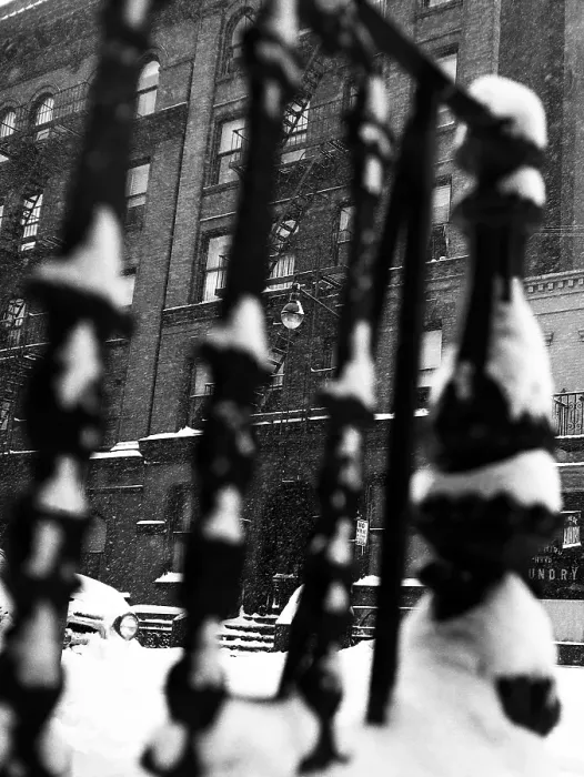 Framed Print : Snow Through Grates in 1957 Manhattan Framed Print : Snow Through Grates in 1957 Manhattan