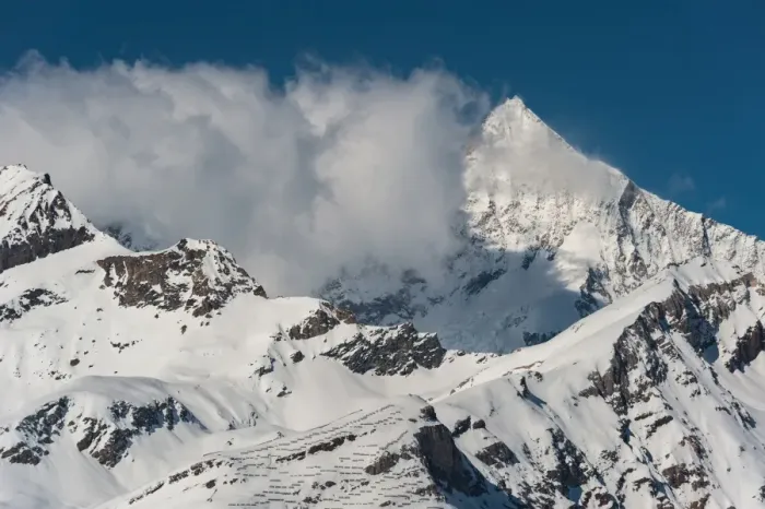 Framed Print : snow mountain range at riffleberg, Zermatt Framed Print : snow mountain range at riffleberg, Zermatt
