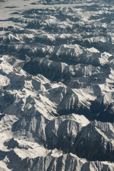 Framed Print : Snow mountain range view from a plane Framed Print : Snow mountain range view from a plane