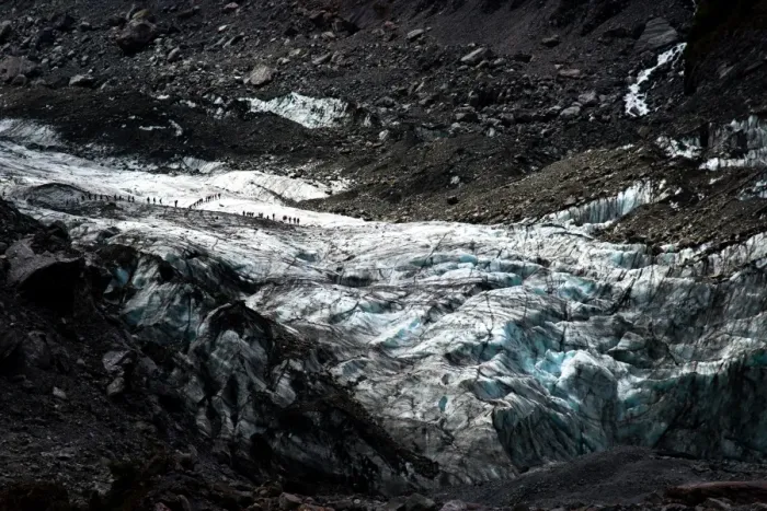 Framed Print : Snow trekking on Fox Glacier