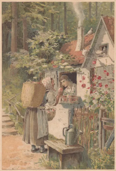 Framed Print : Snow white, lithograph, published in 1891 Framed Print : Snow white, lithograph, published in 1891