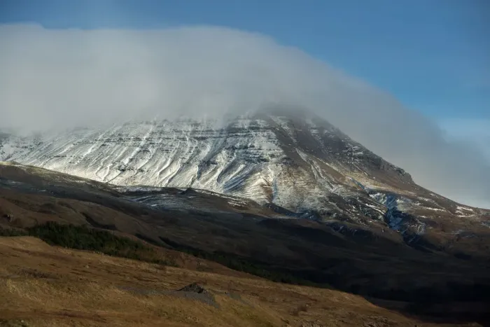 Framed Print : Snowcapped mountain in Iceland Framed Print : Snowcapped mountain in Iceland