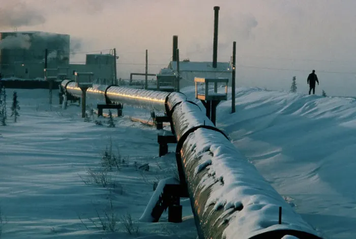 Framed Print : Snowed Under Streets with Oil Pipeline Framed Print : Snowed Under Streets with Oil Pipeline