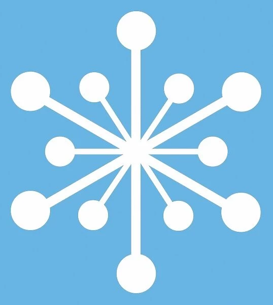 Snowflake on blue background