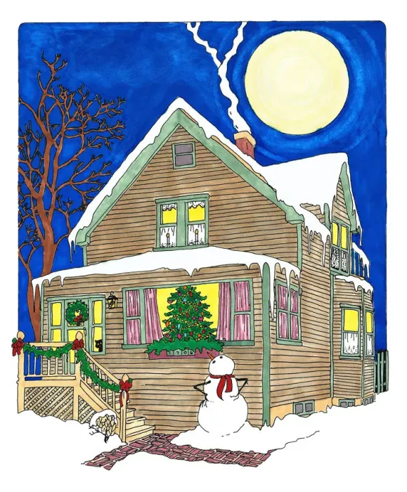 Framed Print : Snowman Admiring Christmas Tree Framed Print : Snowman Admiring Christmas Tree