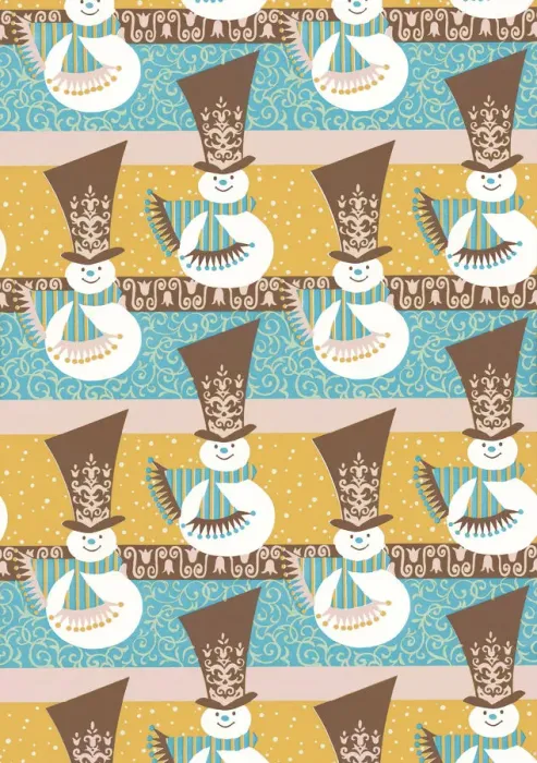 Framed Print : Snowman pattern Framed Print : Snowman pattern