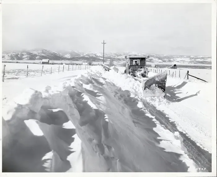 Framed Print : Snowplow Clearing Road in Minnesota Framed Print : Snowplow Clearing Road in Minnesota