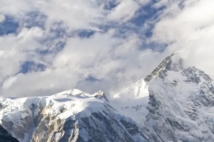 Framed Print : Snowy mountaintops and clouds Framed Print : Snowy mountaintops and clouds