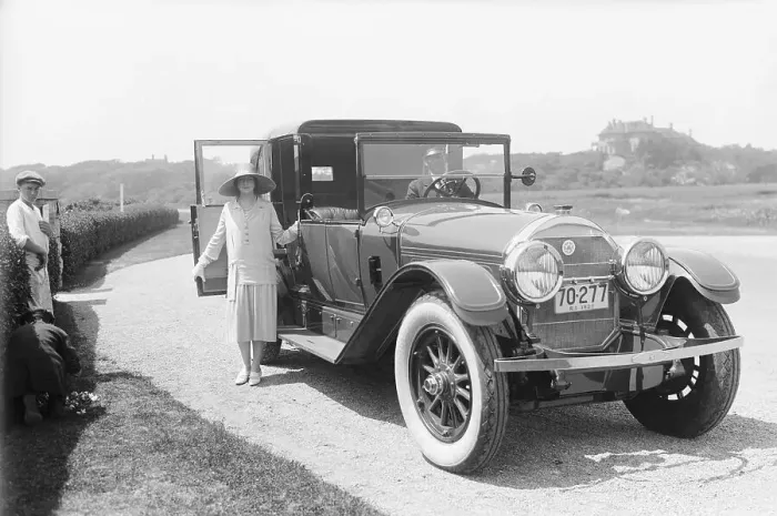 Framed Print : Socialite Next to Her Automobile Framed Print : Socialite Next to Her Automobile
