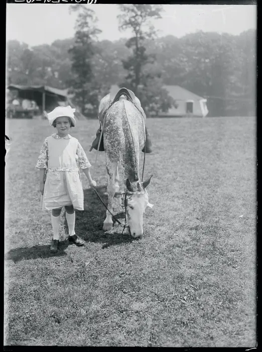 Framed Print : Socialite Holding Her Horse's Bridle Framed Print : Socialite Holding Her Horse's Bridle